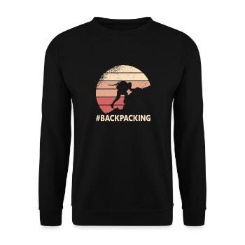 Outdoor Camping Wandern Backpacking - Unisex Pullover - Schwarz - Vorne - Alina (178cm) & Michal (187cm)