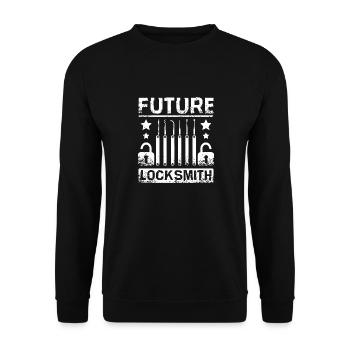 Future Locksmith - Unisex Sweatshirt - black - Front - Alina (178cm) & Michal (187cm)
