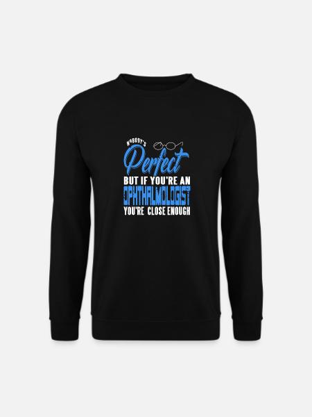 Ingen er perfekte, men hvis du er øjenlæge - Unisex sweater - sort