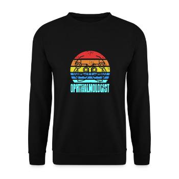 Retro Vintage Ophthalmologist Designs T-Shirt - Unisex Sweatshirt - black - Front - Alina (178cm) & Michal (187cm)