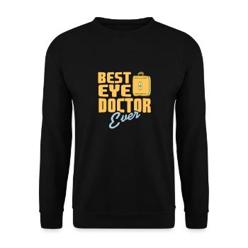 Best Eye Doctor Ever Awesome Retro Optician - Unisex Sweatshirt - black - Front - Alina (178cm) & Michal (187cm)