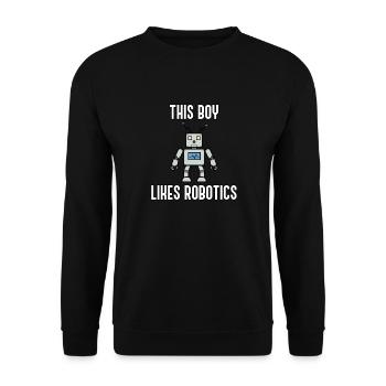 Ironic Robot Quote Ingénieur en robotique - Sweat-shirt Unisexe - noir - Devant - Alina (178cm) & Michal (187cm)
