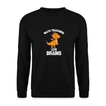 Mathe Lehrer Drachendesign - Unisex Pullover - Schwarz - Vorne - Alina (178cm) & Michal (187cm)