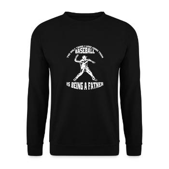 Baseball Baseball Game Dad Baseball Lover Father - Unisex Sweatshirt - black - Front - Alina (178cm) & Michal (187cm)