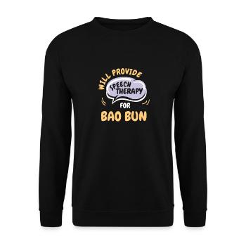 Provide Speech Therapy for Bao Bun Funny Speech - Unisex Sweatshirt - black - Front - Alina (178cm) & Michal (187cm)