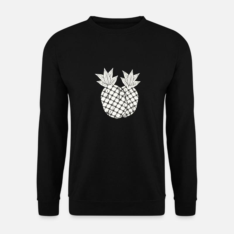 Ananas, Obstillustration - Unisex Pullover - Schwarz