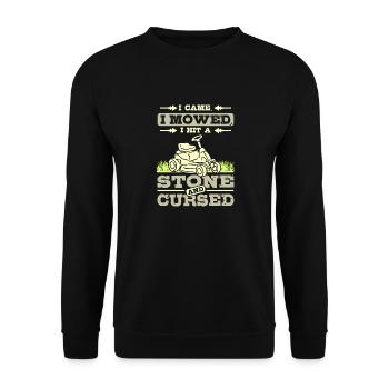 I mowed i hit a stone and cursed lawn mower - Unisex Pullover - Schwarz - Vorne - Alina (178cm) & Michal (187cm)