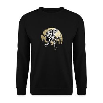Drôle de guitariste maman jouant de la musique de guitare Hallowe - Sweat-shirt Unisexe - noir - Devant - Alina (178cm) & Michal (187cm)