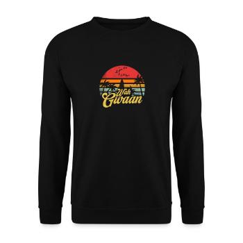 Wah Gwaan Vintage Jamaika Retro Jamaika Urlaub - Unisex Pullover - Schwarz - Vorne - Alina (178cm) & Michal (187cm)