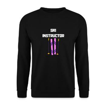 Ski Instructor - Unisex Sweatshirt - black - Front - Alina (178cm) & Michal (187cm)