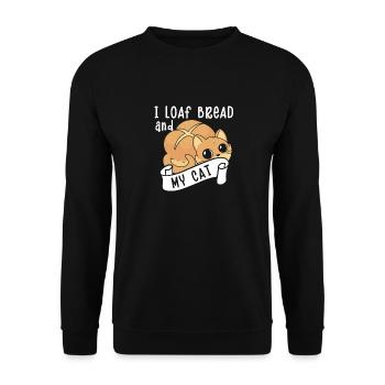 Bread Baking Baker Bakery Sourdough - Unisex Sweatshirt - black - Front - Alina (178cm) & Michal (187cm)
