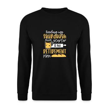 Bread Baking Baker Bakery Sourdough - Unisex Sweatshirt - black - Front - Alina (178cm) & Michal (187cm)
