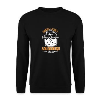 Bread Baking Baker Bakery Sourdough - Unisex Sweatshirt - black - Front - Alina (178cm) & Michal (187cm)