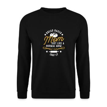 Bread Baking Baker Bakery Sourdough - Unisex Sweatshirt - black - Front - Alina (178cm) & Michal (187cm)