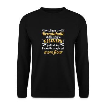 Bread Baking Baker Bakery Sourdough - Unisex Sweatshirt - black - Front - Alina (178cm) & Michal (187cm)