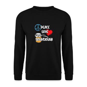 Bread Baking Baker Bakery Sourdough - Unisex Sweatshirt - black - Front - Alina (178cm) & Michal (187cm)