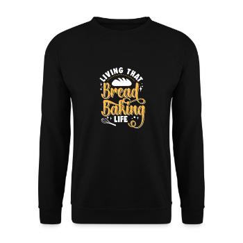 Bread Baking Baker Bakery Sourdough - Unisex Sweatshirt - black - Front - Alina (178cm) & Michal (187cm)