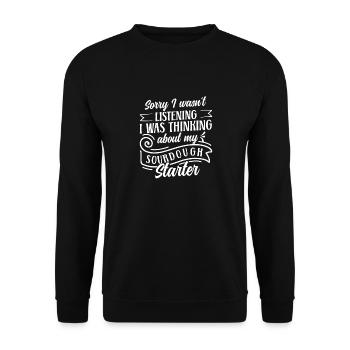 Bread Baking Baker Bakery Sourdough - Unisex Sweatshirt - black - Front - Alina (178cm) & Michal (187cm)