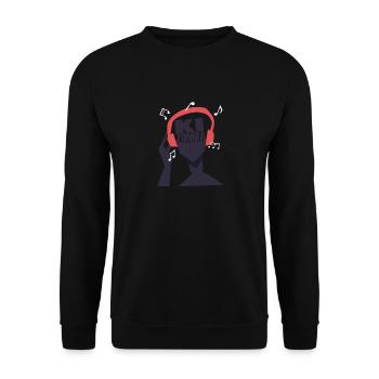 Mes écouteurs jouent à la Kizomba uniquement - Sweat-shirt Unisexe - noir - Devant - Alina (178cm) & Michal (187cm)