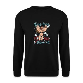 Eine Bahn, Um Sie Alle Zu Beherrschen - Unisex Pullover - Schwarz - Vorne - Alina (178cm) & Michal (187cm)