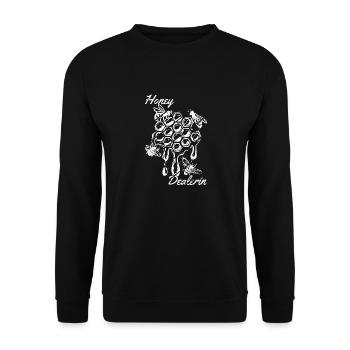 Honig Dealerin - Imkerin Honigdealer Bienen Gesche - Unisex Pullover - Schwarz - Vorne - Alina (178cm) & Michal (187cm)