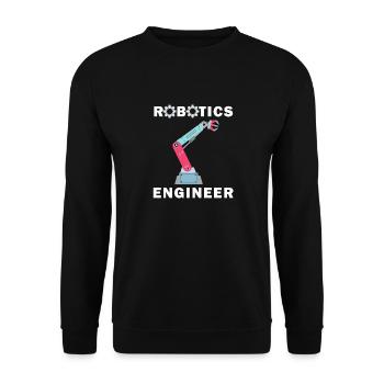 Robotik-Ingenieur Robotermechan - Unisex Pullover - Schwarz - Vorne - Alina (178cm) & Michal (187cm)