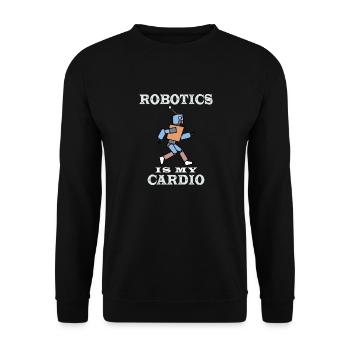 Robotik ist mein Cardio Mechanic Engineering - Unisex Pullover - Schwarz - Vorne - Alina (178cm) & Michal (187cm)