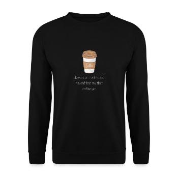 Coffee - Unisex Sweatshirt - black - Front - Alina (178cm) & Michal (187cm)