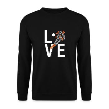 LOVE Lacrosse Awesome Cool Lacrosse T-Shirt - Unisex Sweatshirt - black - Front - Alina (178cm) & Michal (187cm)