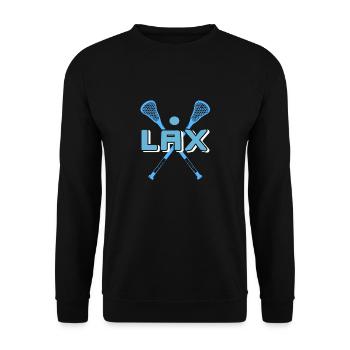 Retro LAX Awesome Lacrosse Designs T-Shirt Present - Unisex Sweatshirt - black - Front - Alina (178cm) & Michal (187cm)