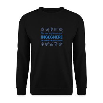 Ich Bin Nicht Perfekt, Aber Ich Bin Praktisch - Unisex Pullover - Schwarz - Vorne - Alina (178cm) & Michal (187cm)