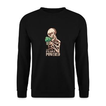 100 Pflanzliche Skelett Brokkoli -Witz - Unisex Pullover - Schwarz - Vorne - Alina (178cm) & Michal (187cm)