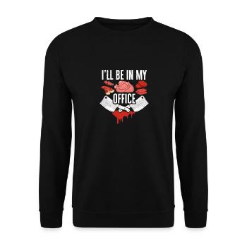 Fleischerei Metzger Fleischer Metzgerei Geschenk - Unisex Pullover - Schwarz - Vorne - Alina (178cm) & Michal (187cm)