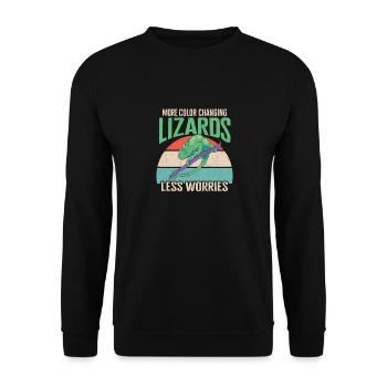 Herpétologiste des reptiles lézards caméléons - Sweat-shirt Unisexe - noir - Devant - Alina (178cm) & Michal (187cm)