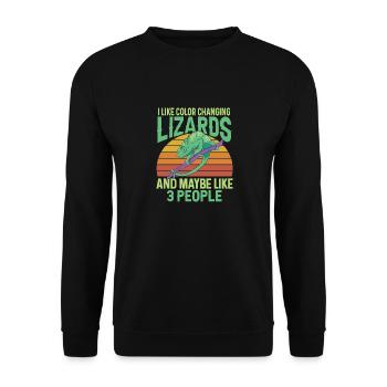Herpétologiste des reptiles lézards caméléons - Sweat-shirt Unisexe - noir - Devant - Alina (178cm) & Michal (187cm)