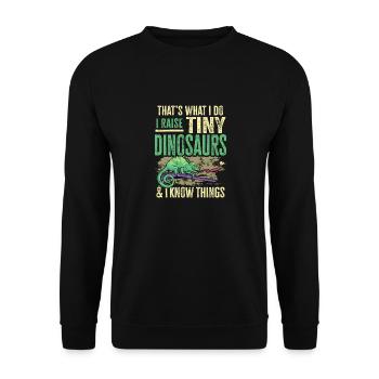 Herpétologiste des reptiles lézards caméléons - Sweat-shirt Unisexe - noir - Devant - Alina (178cm) & Michal (187cm)