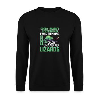 Herpétologiste des reptiles lézards caméléons - Sweat-shirt Unisexe - noir - Devant - Alina (178cm) & Michal (187cm)