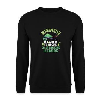 Herpétologiste des reptiles lézards caméléons - Sweat-shirt Unisexe - noir - Devant - Alina (178cm) & Michal (187cm)