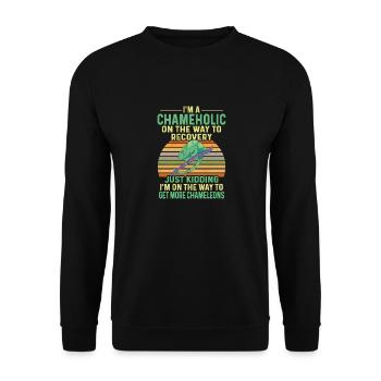 Herpétologiste des reptiles lézards caméléons - Sweat-shirt Unisexe - noir - Devant - Alina (178cm) & Michal (187cm)