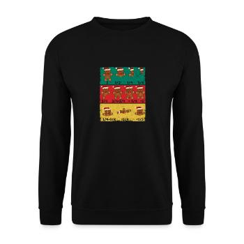 Christmas Math Teacher Break Gingerbread Cookie - Unisex Sweatshirt - black - Front - Alina (178cm) & Michal (187cm)