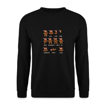 Christmas math teacher breaking gingerbread cookie - Unisex Sweatshirt - black - Front - Alina (178cm) & Michal (187cm)