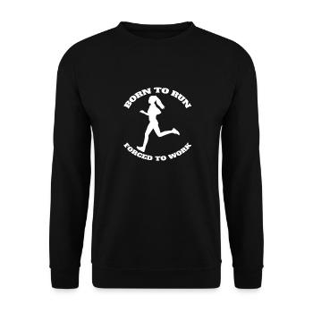 Jogger fit run jogging run cardio training - Unisex Sweatshirt - black - Front - Alina (178cm) & Michal (187cm)
