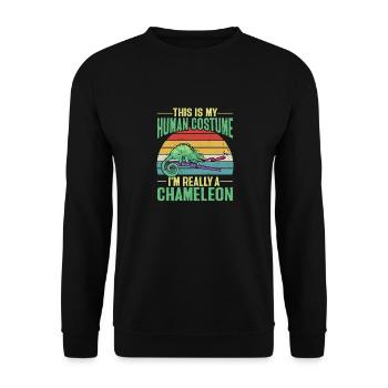 Herpétologiste des reptiles lézards caméléons - Sweat-shirt Unisexe - noir - Devant - Alina (178cm) & Michal (187cm)