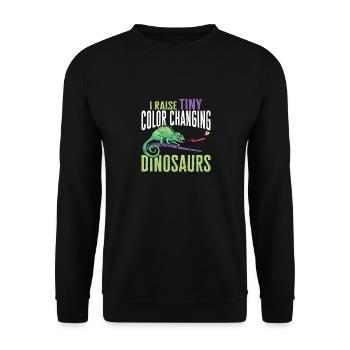 Caméléon, Lézard, Reptile, Herpétologiste - Sweat-shirt Unisexe - noir - Devant - Alina (178cm) & Michal (187cm)