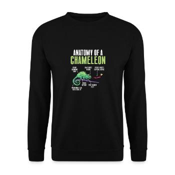 Caméléon, Lézard, Reptile, Herpétologiste - Sweat-shirt Unisexe - noir - Devant - Alina (178cm) & Michal (187cm)