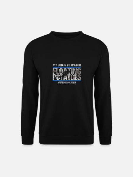 Seekuh Manatee Manti floaty potatoes - Unisex Pullover - Schwarz