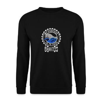 Manatee Manatee Manti Floaty Potatoes - Unisex Sweatshirt - black - Front - Alina (178cm) & Michal (187cm)
