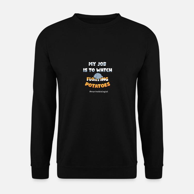 Manatee Manti floaty potatoes - Unisex Sweatshirt - black