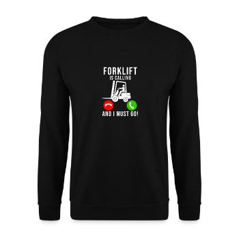 Conducteur de chariot élévateur à fourche Cadeau de chariot élévateur - Sweat-shirt Unisexe - noir - Devant - Alina (178cm) & Michal (187cm)