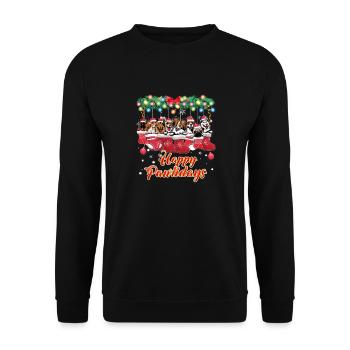 Drôles de chiens comme décor de Noël - Dog Lover - Sweat-shirt Unisexe - noir - Devant - Alina (178cm) & Michal (187cm)